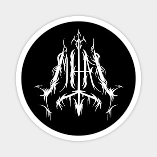 Metal Music, Text Art, Logo Magnet